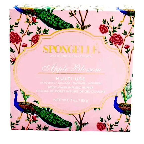 NIB- Spongelle Apple Blossom Multi-Use Body Wash Infused Buffer - Picture 1 of 4